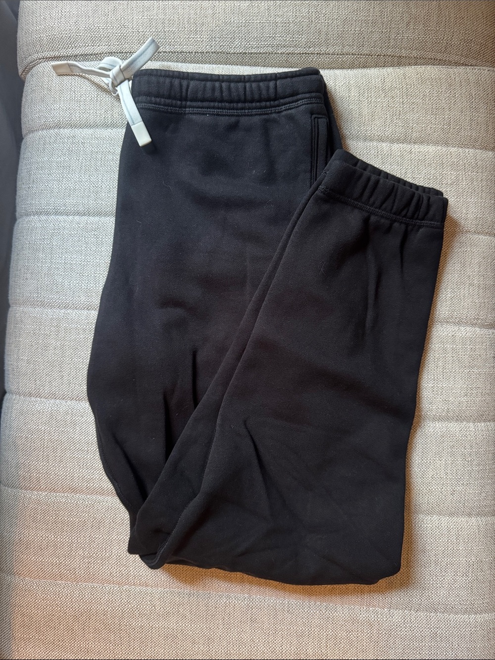 Figs Black Jogger Sweat Pants with White Drawstring